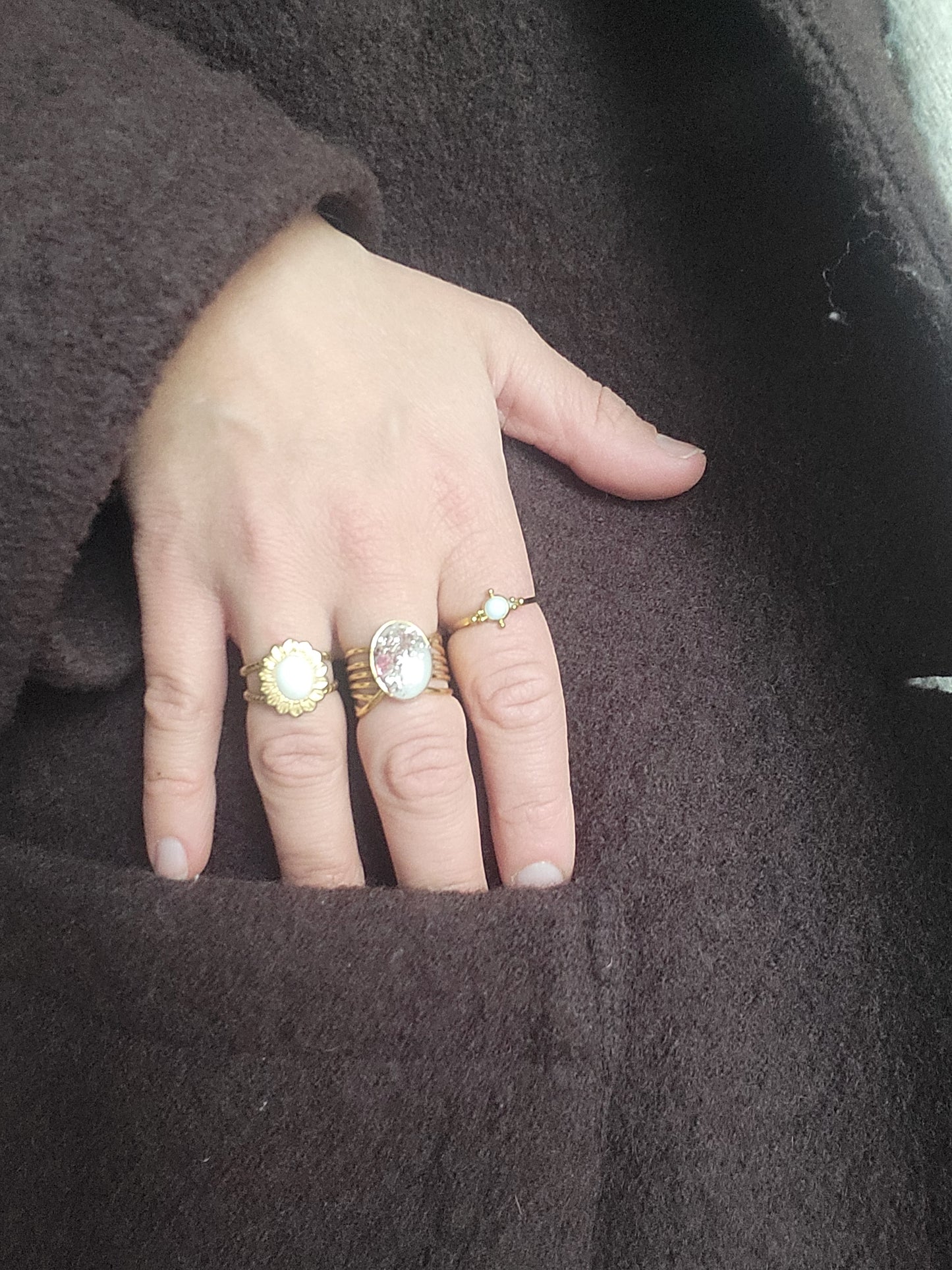 Bague lactée tournesol