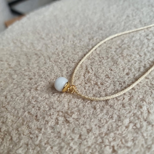 Collier mokuba - perle de lait