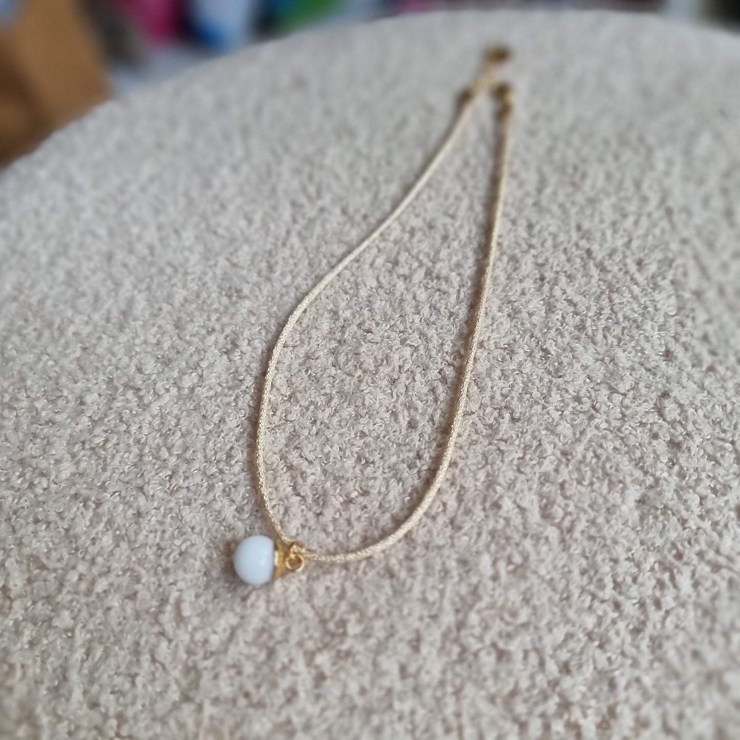 Collier Mokuba - fleur de lait