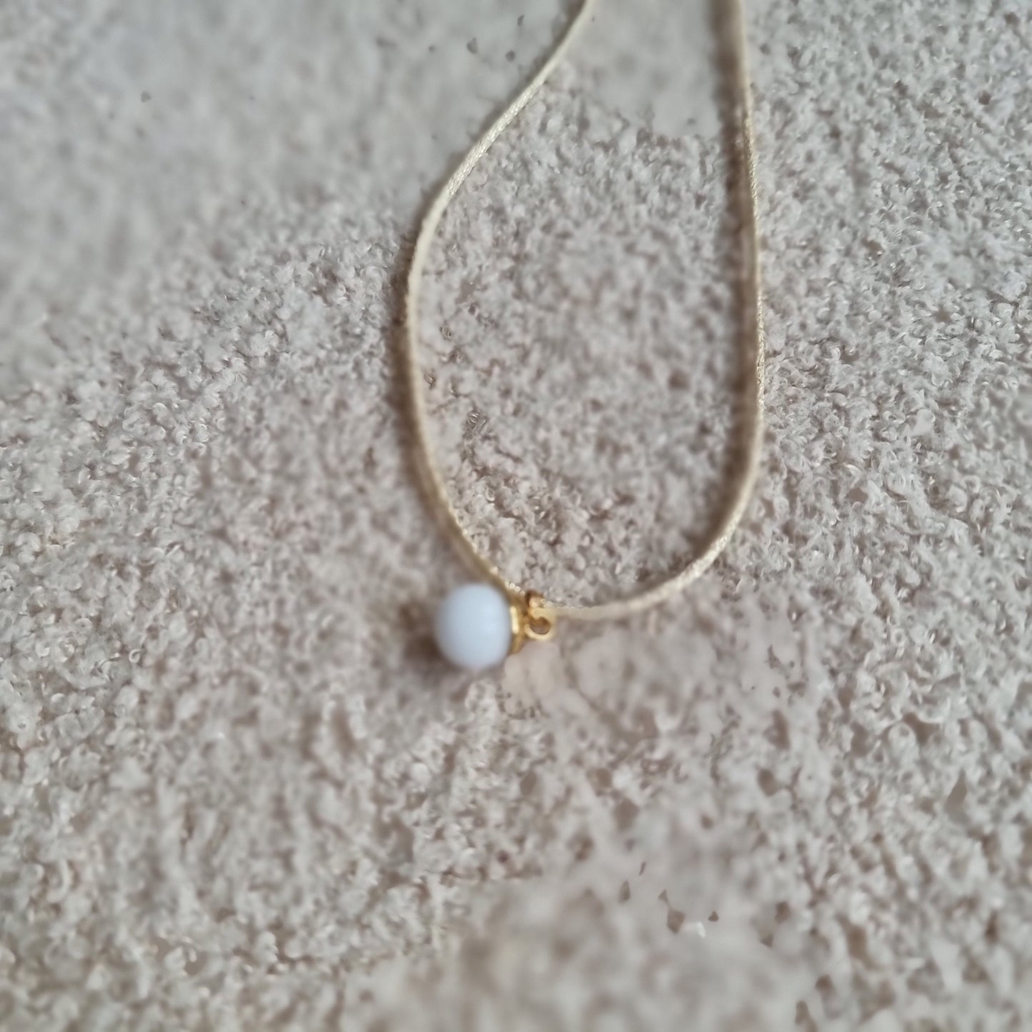 Collier mokuba - perle de lait