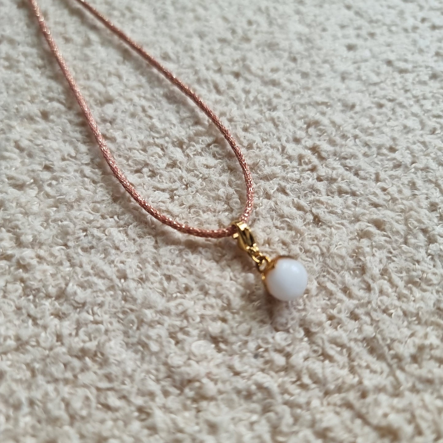 Collier Mokuba - fleur de lait