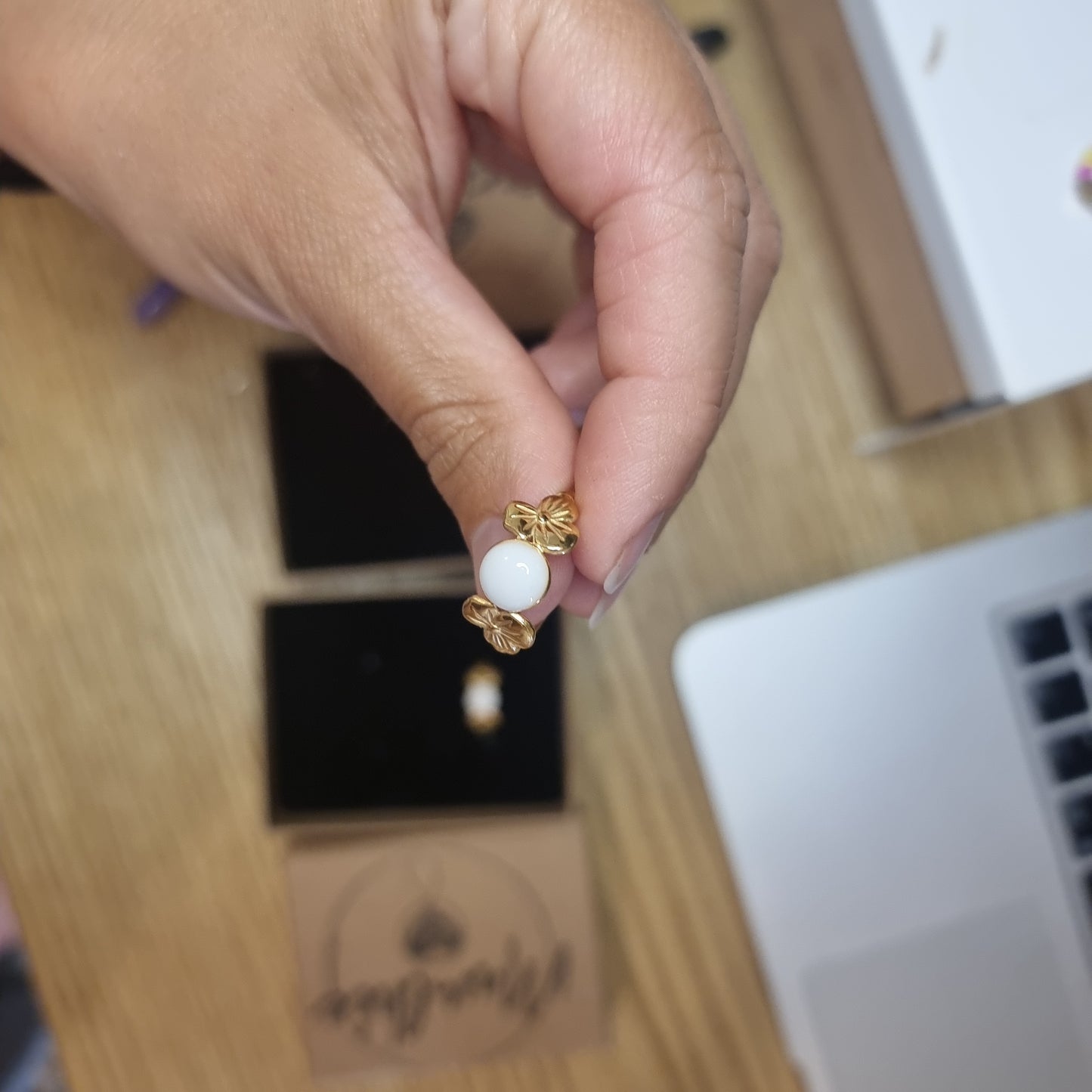 Bague lactée primevères