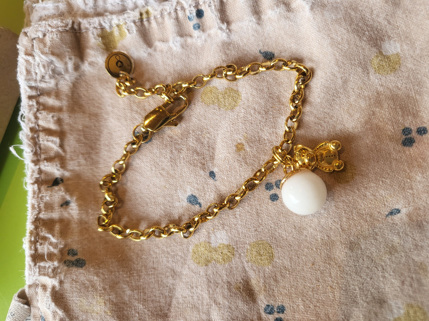 Bracelet - perle de lait & Teddy