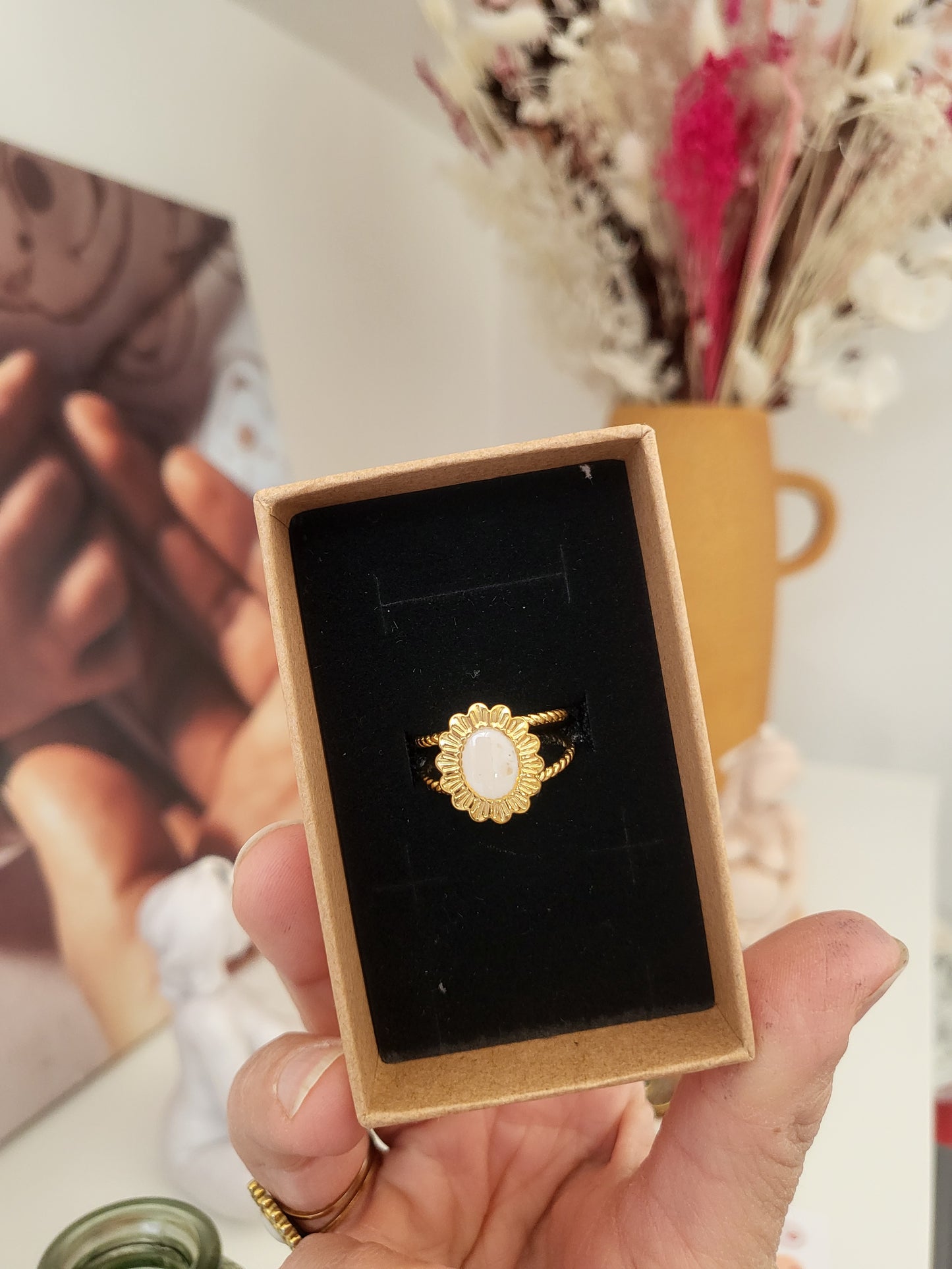 Bague lactée tournesol