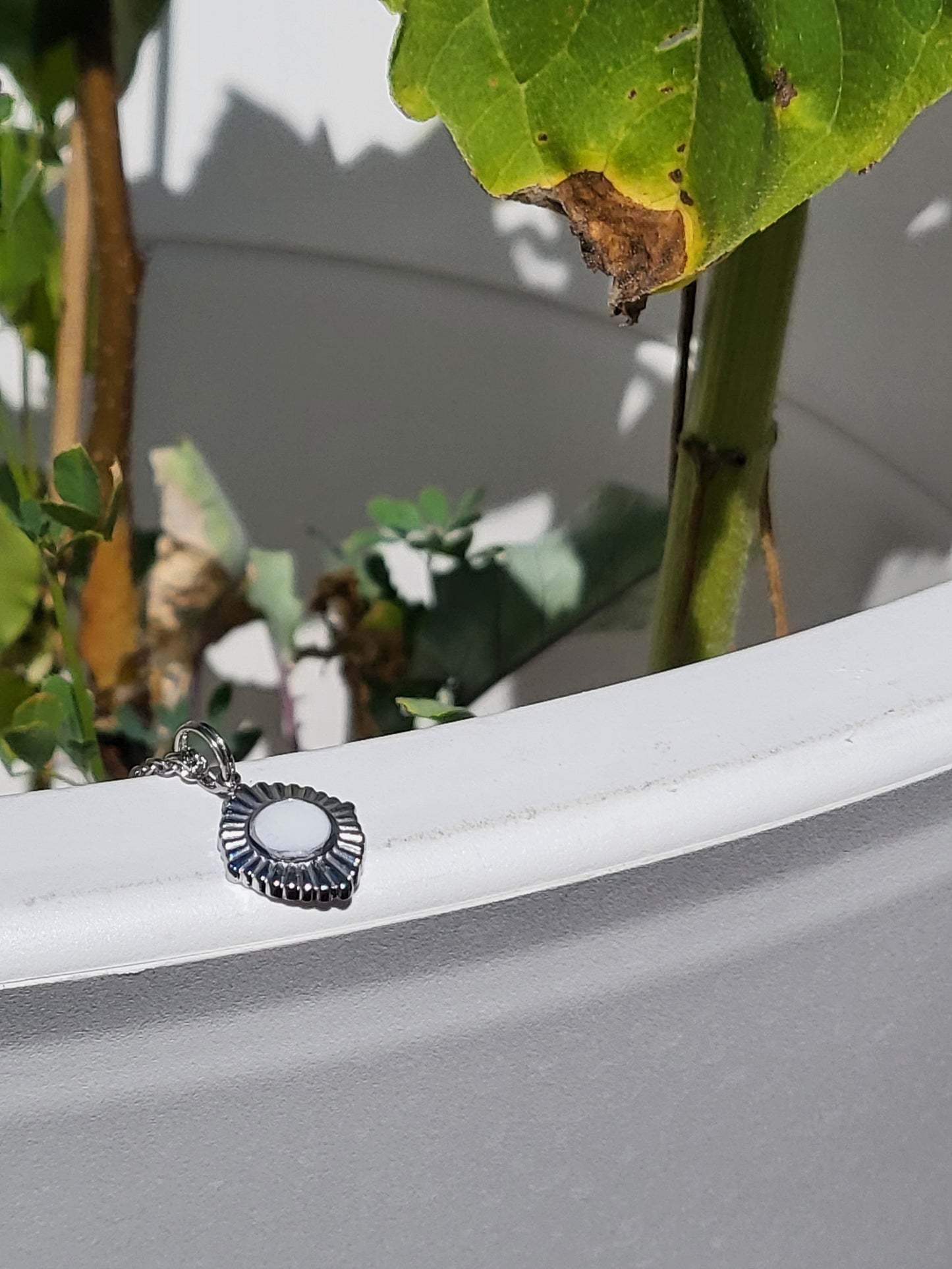 Collier soleil argent