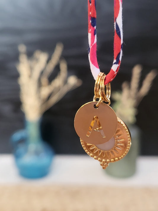 Pendentif Soleil 2 Liberty Initiale