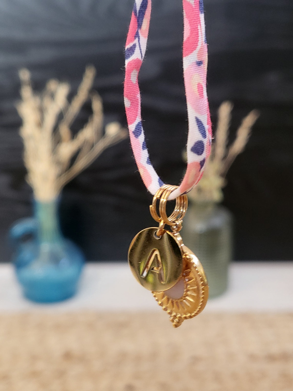 Pendentif Soleil 2 Liberty Initiale