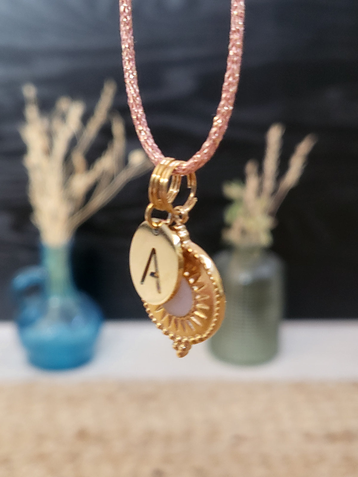Pendentif Soleil 2 Mokuba Initiale
