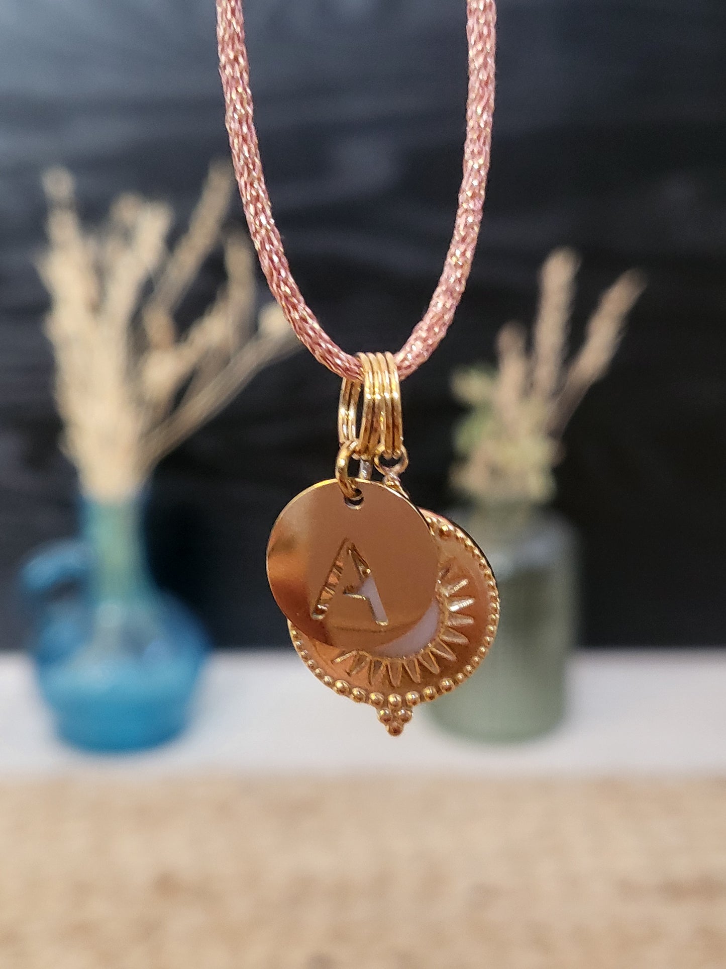 Pendentif Soleil 2 Mokuba Initiale
