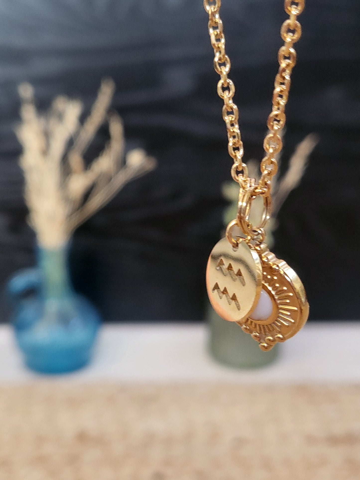 Pendentif perle de lait maternel - Soleil 3 (Signe astrologique)