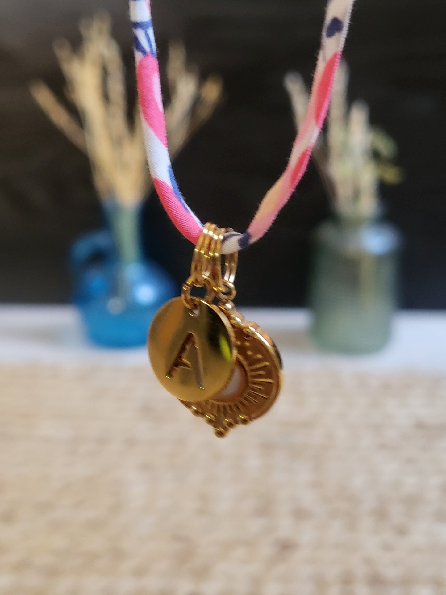 Pendentif Soleil 3 Liberty Initiale