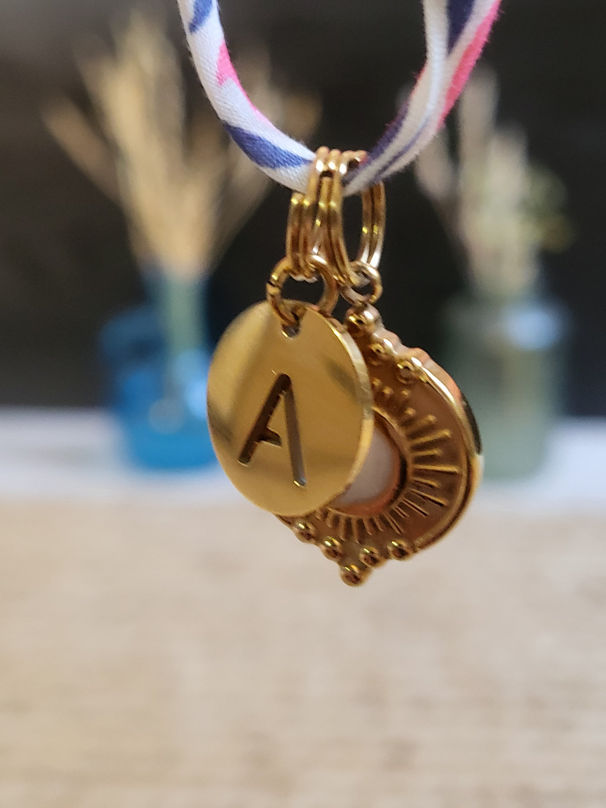 Pendentif Soleil 3 Liberty Initiale