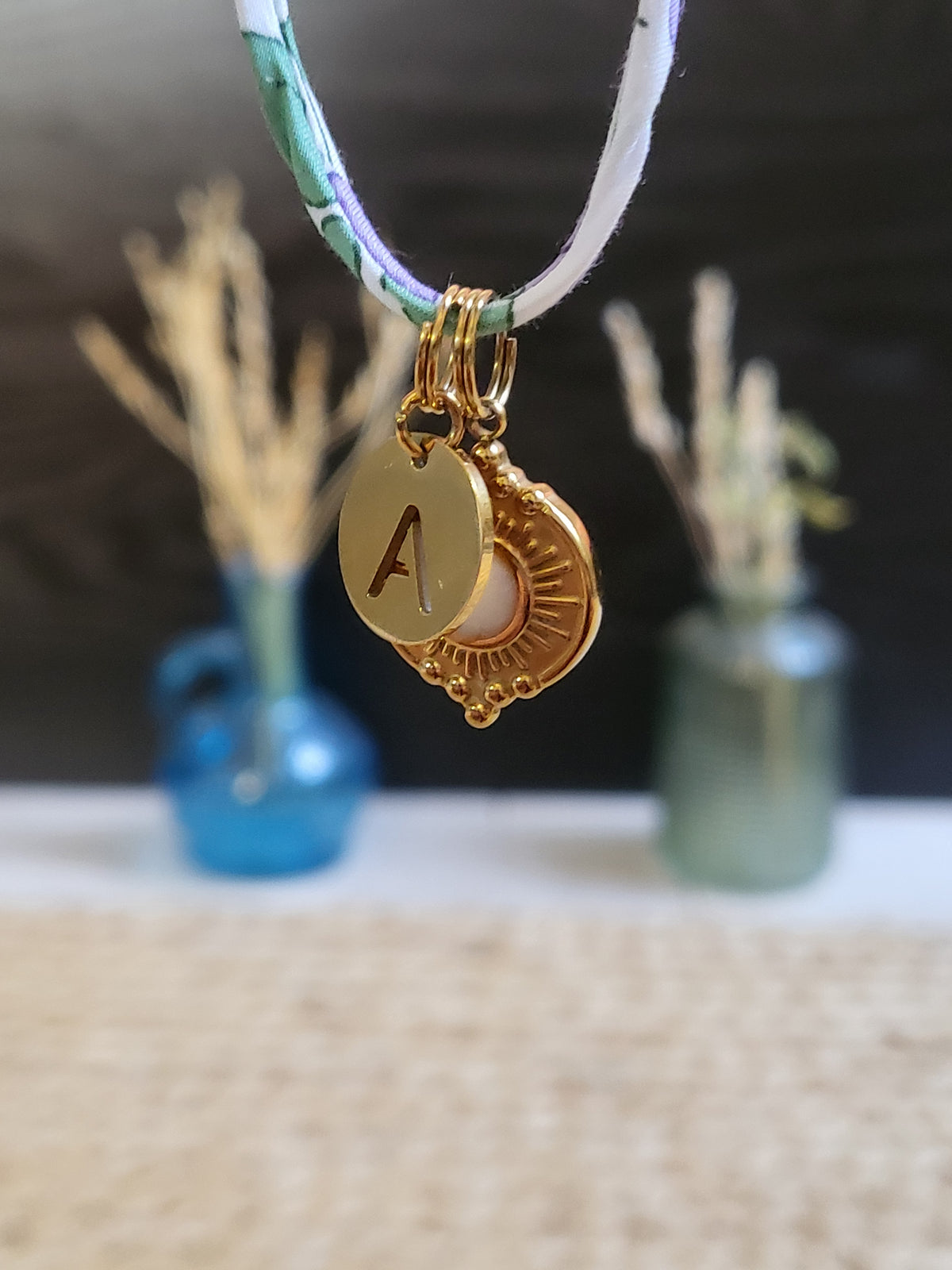 Pendentif Soleil 3 Liberty Initiale