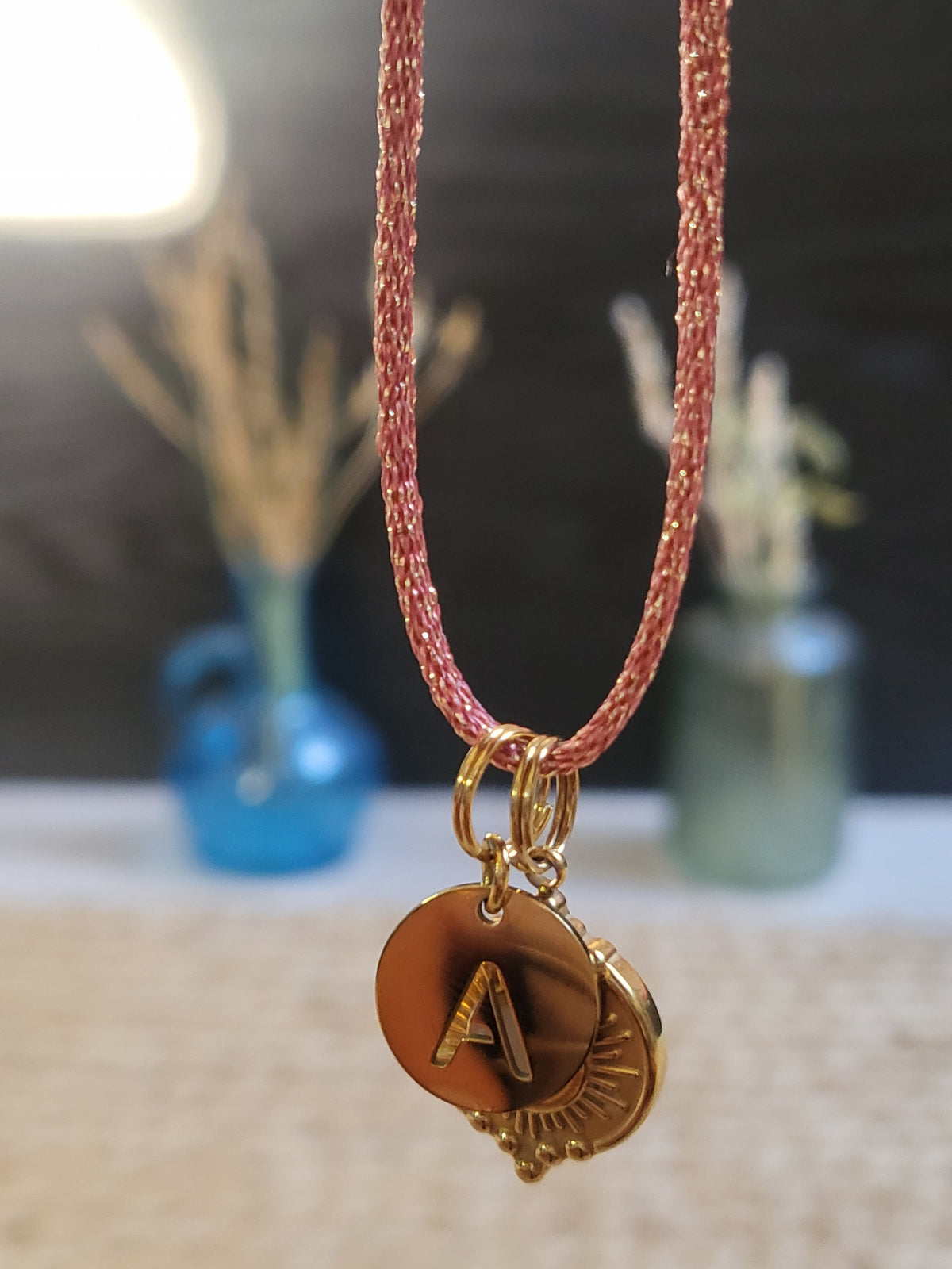 Pendentif Soleil 3 Mokuba Initiale