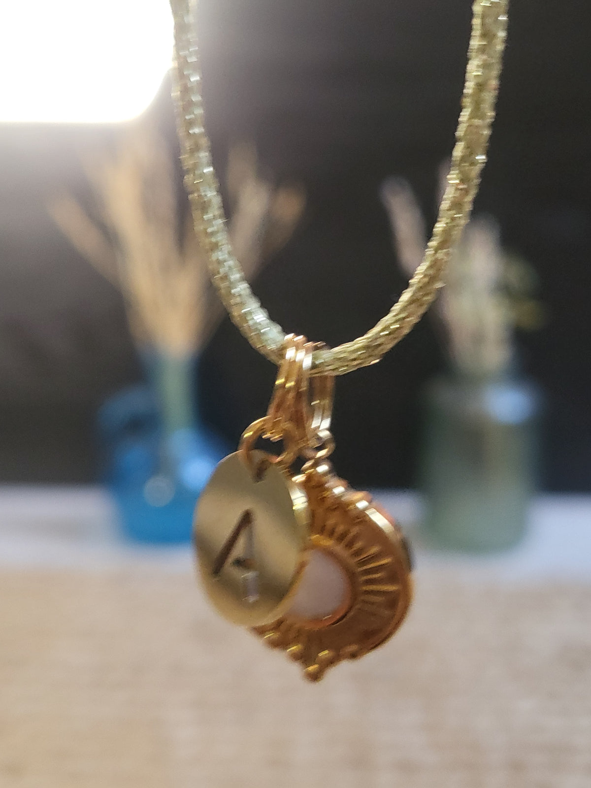 Pendentif Soleil 3 Mokuba Initiale