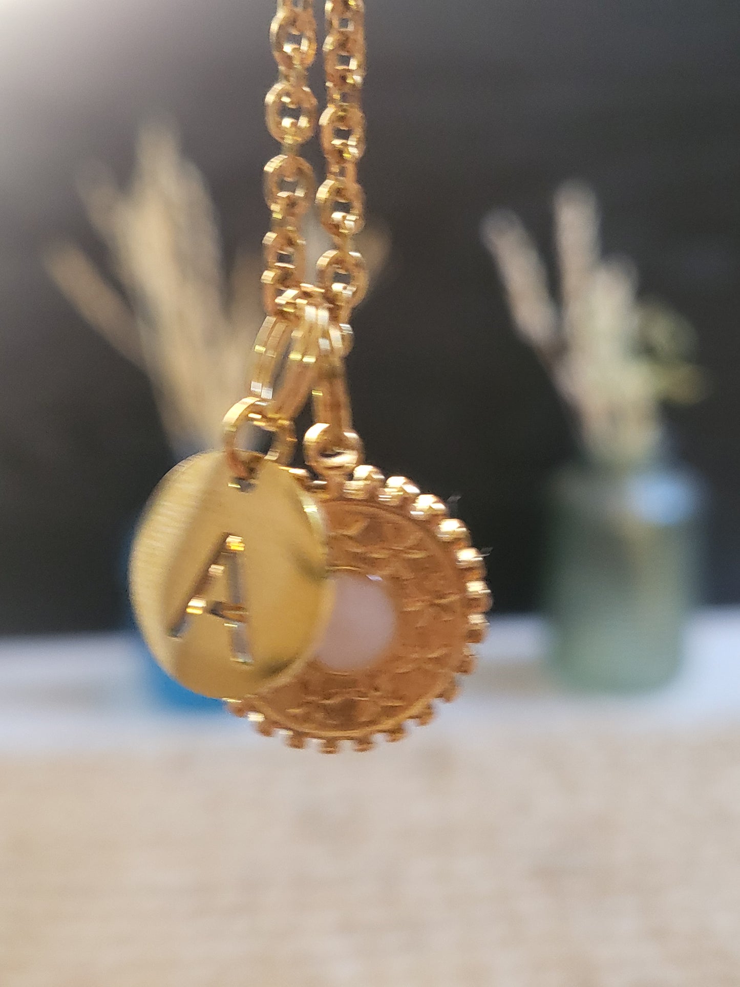 Pendentif Soleil Étoilé (Initiale)