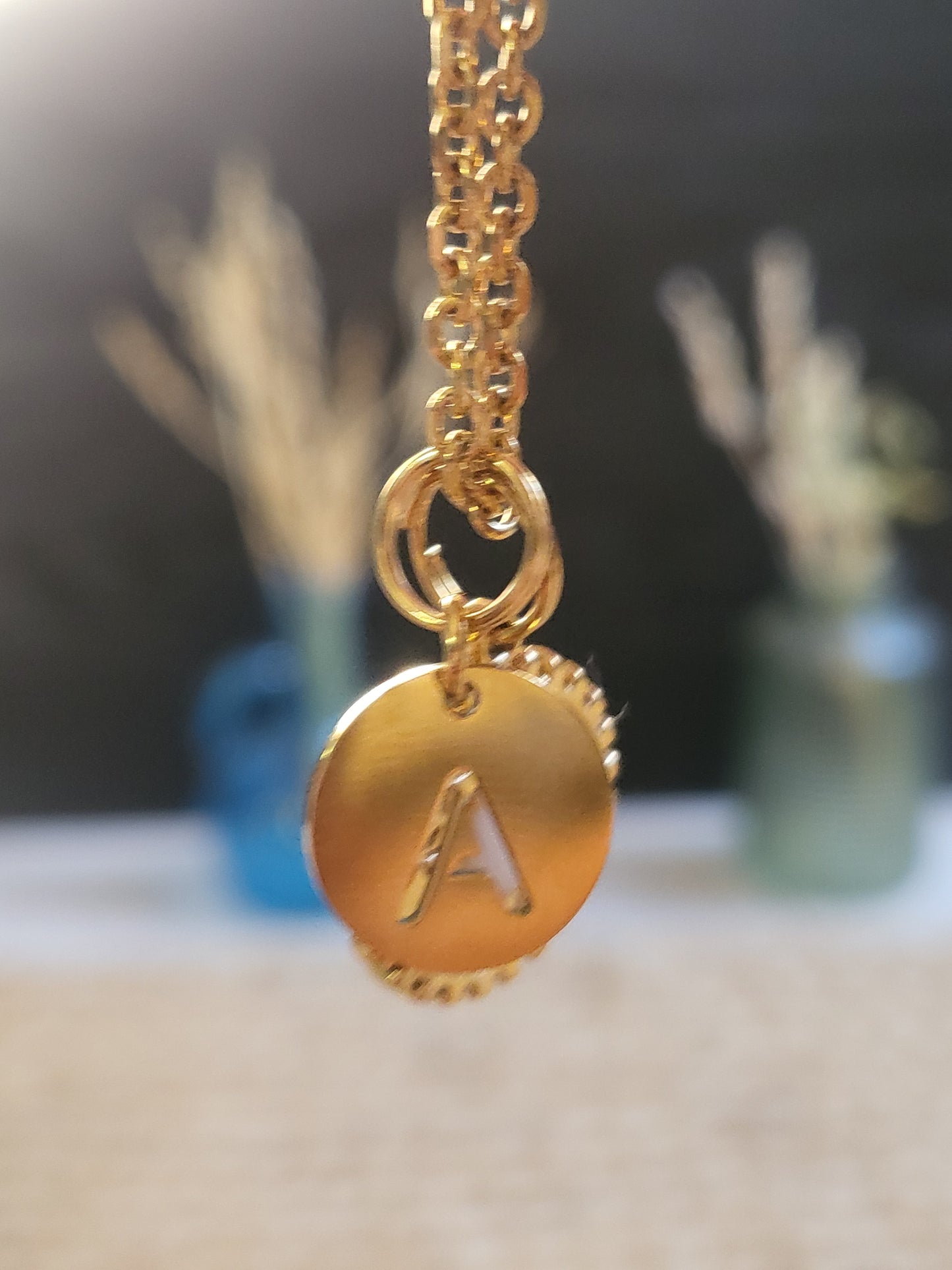 Pendentif Soleil Étoilé (Initiale)