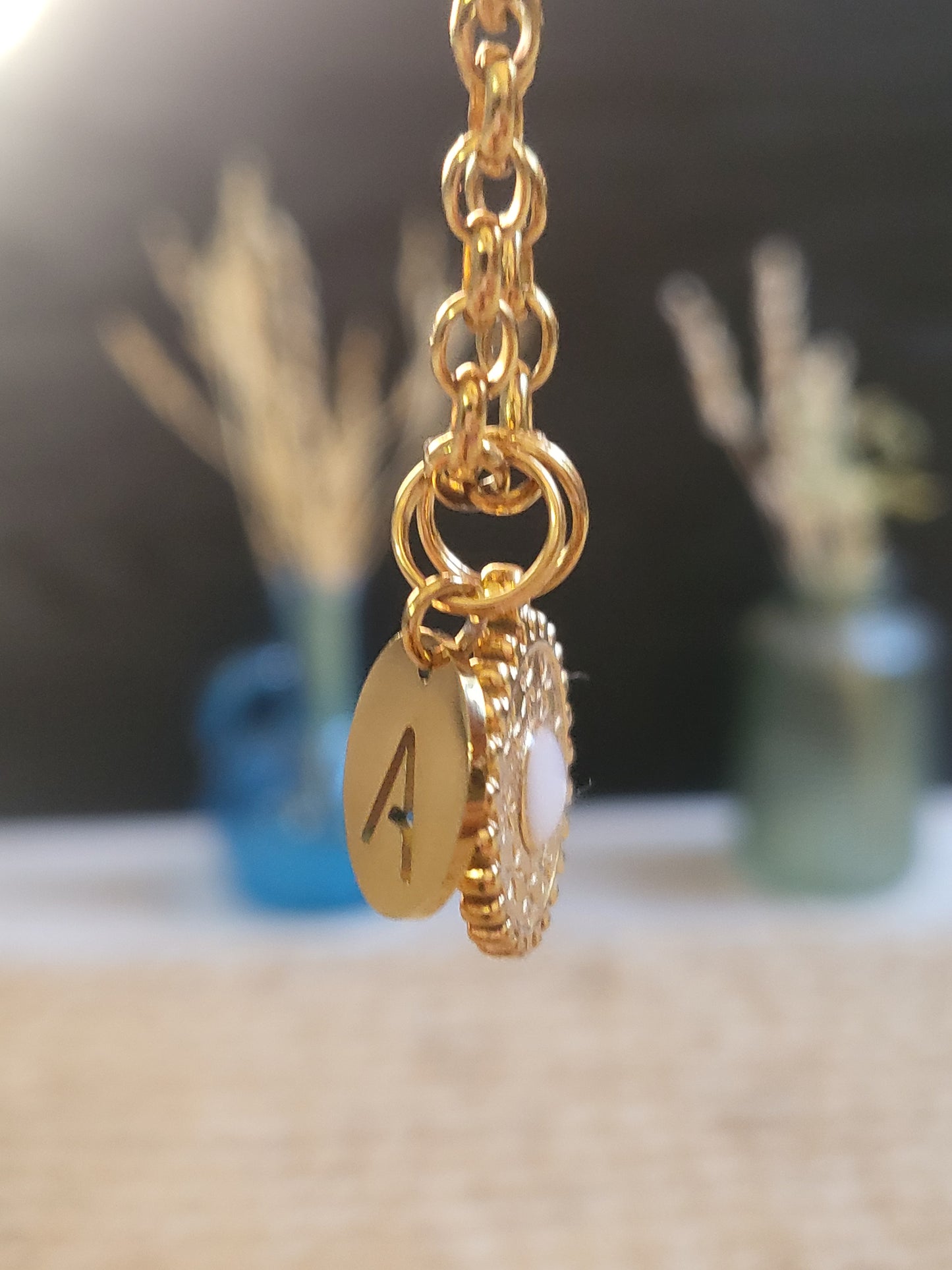 Pendentif Soleil Étoilé (Initiale)