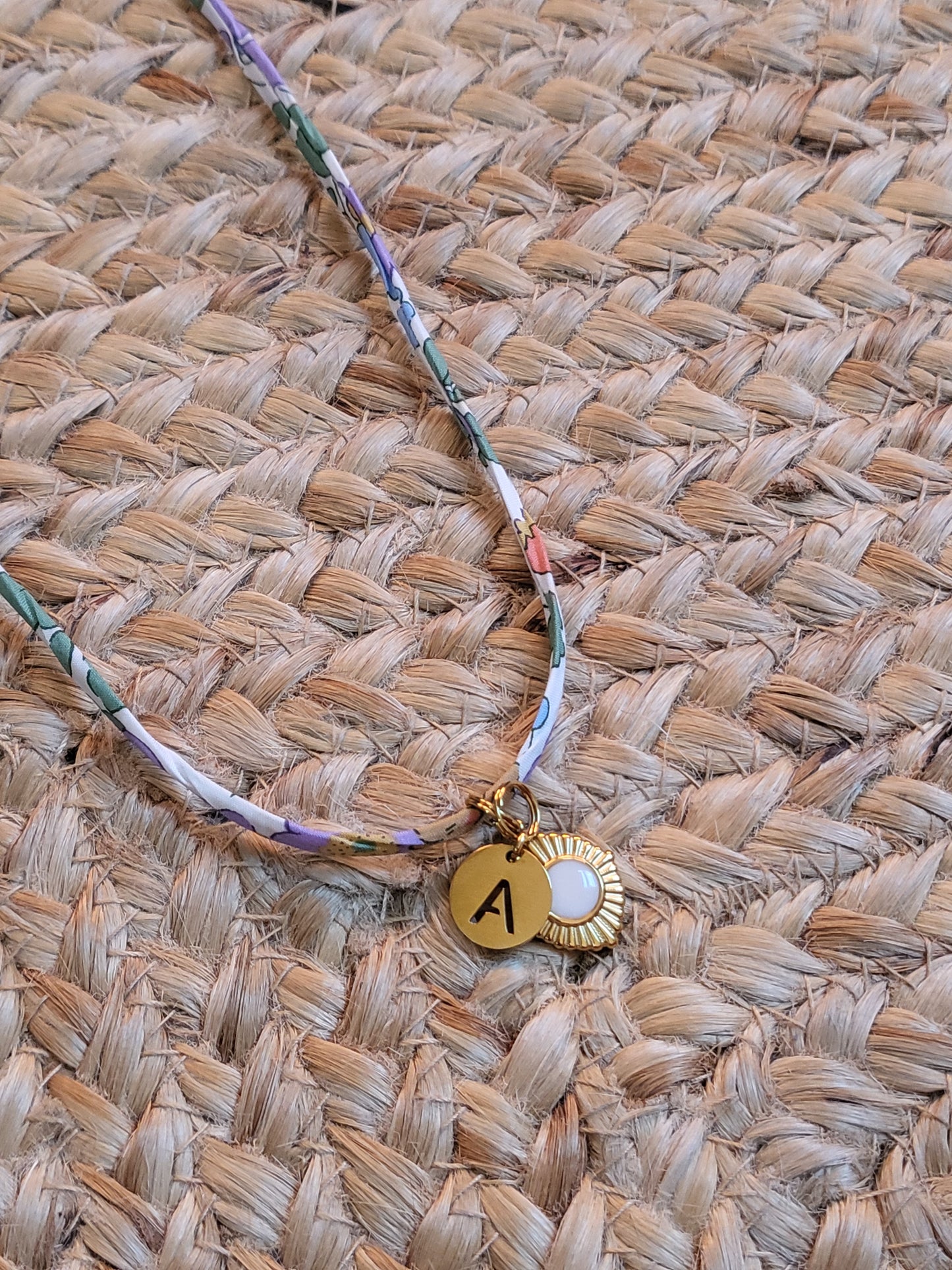Pendentif Soleil Liberty Initiale