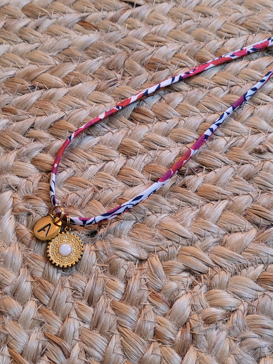 Pendentif Soleil Étoilé Liberty Initiale
