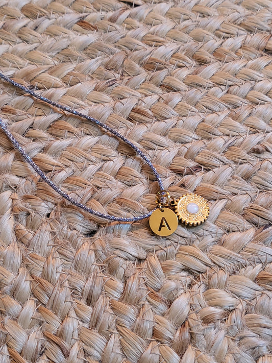Pendentif Soleil Étoilé Mokuba Initiale