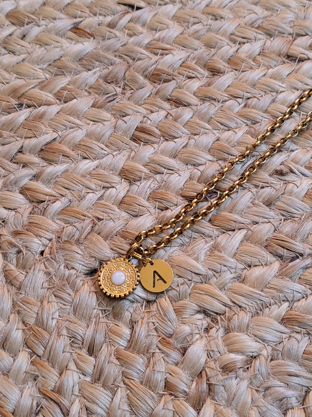 Pendentif Soleil Étoilé (Initiale)