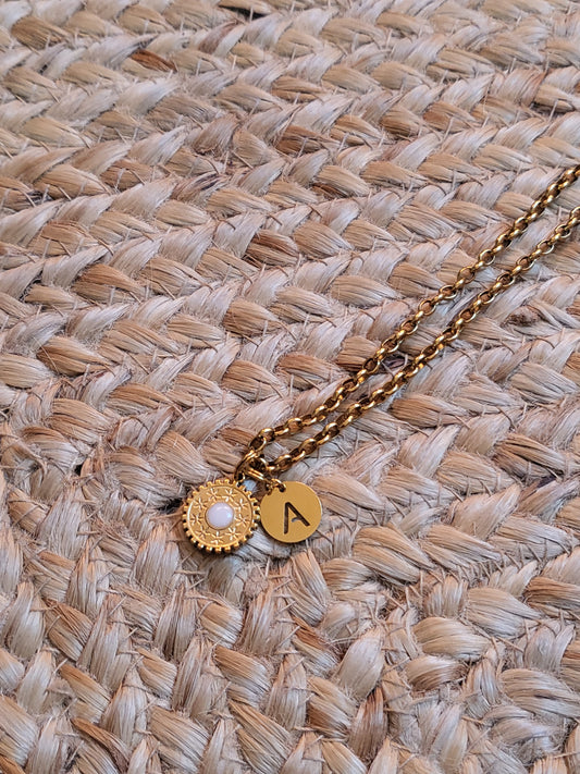 Pendentif Soleil Étoilé (Initiale)
