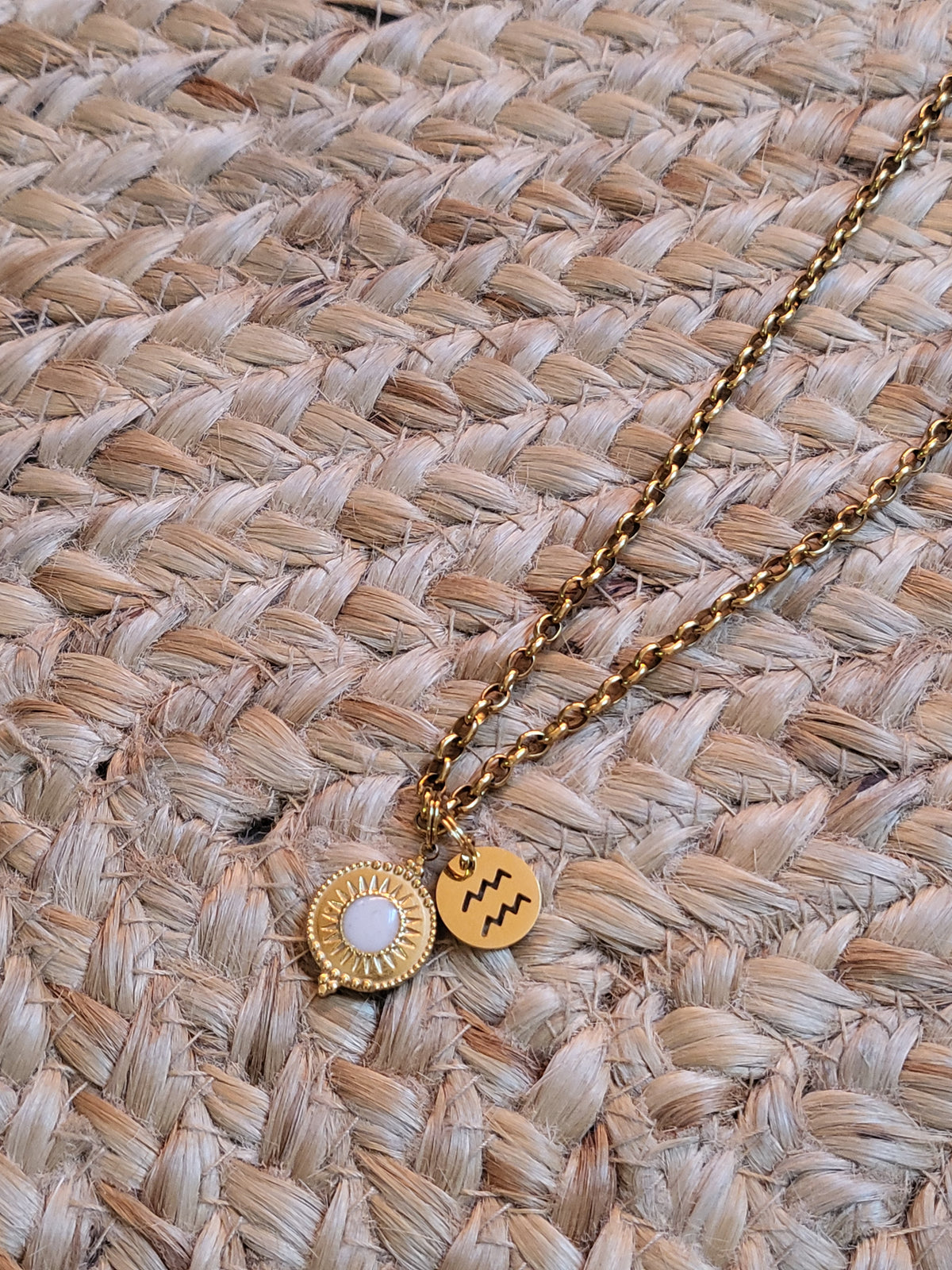 Pendentif perle de lait maternel - Soleil 3 (Signe astrologique)